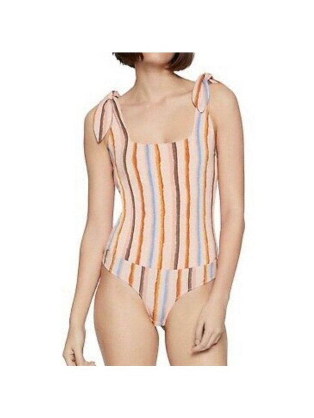 NWT Women's BCBGeneration Riviera Stripe Sleeveless Thong Bodysuit Size Medium